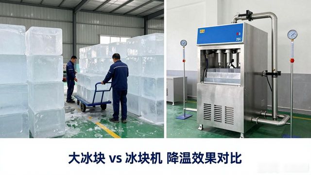 大冰块和冰块机哪个更划算_阎良车间防暑降温大冰块_车间大冰块降温效果怎么样